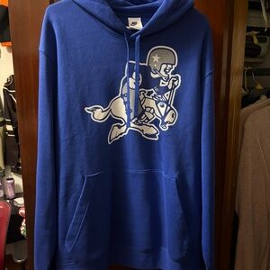 Nike Royal Blue Hoodie with Graphic Design
